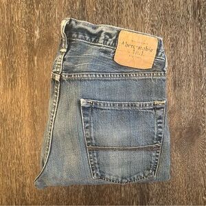 Abercrombie & Fitch Slim Straight Distressed Men’s Button Fly Jeans